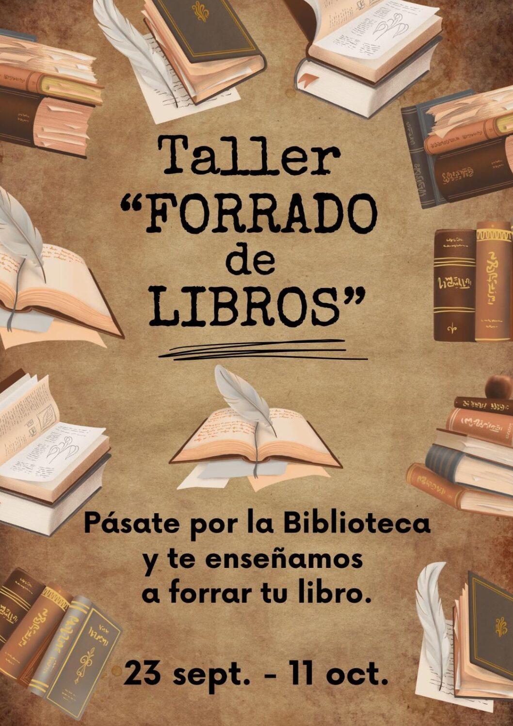 TALLER DE FORRADO DE LIBROS: ¡DALE ESTILO!